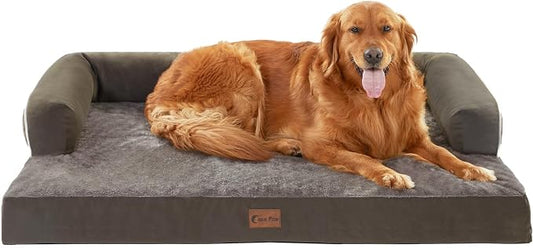 Orthopedic Dog Bed for Extra Large Dogs, Dark Green, 45x35in | Orthopedic Foam Relieves Joint Pressure, Bolsters Supports Head And Neck, Washable Cover, Non-Slip Bottom by CasaPaw