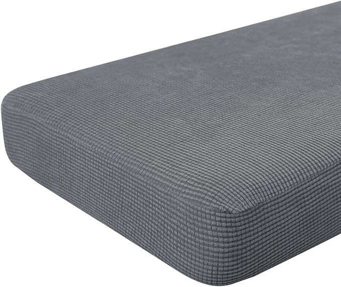 Hokway Couch Cushion Covers Stretch Cushion Covers Sofa Seat Cushion Slipcover Cushion Protector(Light Gray, Large) by Hokway