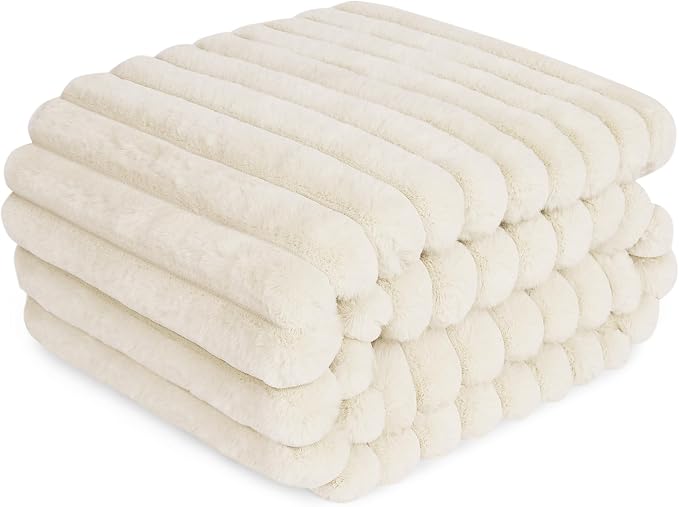 Waterproof Pet Blanket for Large Dogs & Cats - Reversible Calming Plush, Washable Furniture Cover for Couch, Bed, Car Seat, Blocks Leaks, Stains & Pet Fur (Cream, 60"x80") - Image 7