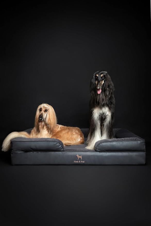 NOAH & PAW Giant Dog Bed XXL, 55x45x11 Inch, Orthopedic Dog Beds, Eggshell Memory Foam Infused with Cooling Gel, Inner Cover, Water Resistant, Machine Washable (Faux Leather) - Image 8