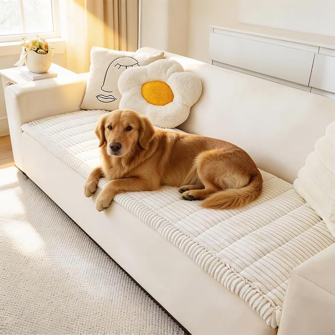 Awjcsv Couch Covers for Dogs Washable, Non Slip Sofa Protector Pet Friendly | Thick, Soft Furniture Cover, Against Pets Hair & Scratch, Fits Leather and Fabric Couches, 27.6" X 59" by Awjcsv