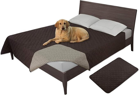 Easy-Going 100% Waterproof Dog Bed Cover, Non-Slip Pet Blanket for Furniture, Washable Couch Cover, Repleasement Sofa Cover (68x82 in,Chocolate) by Easy-Going