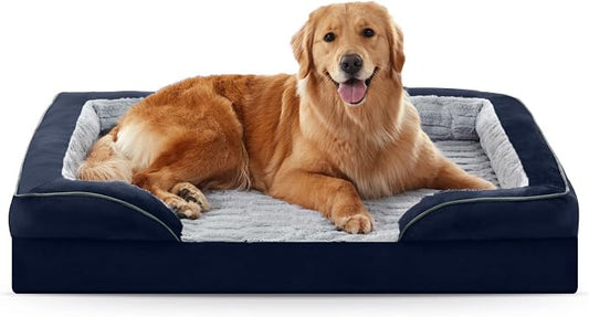FURTIME Orthopedic Large Dog Bed, XL Waterproof Dog Beds, 42x35x6.5 Supportive Foam Pet Couch Bed with Removable Washable Cover and Nonskid Bottom by FURTIME