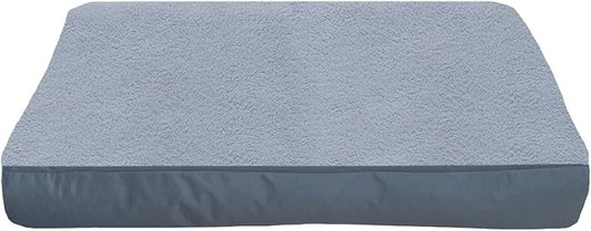 Dog Bed Cover 44L x 32W x 4H Inch,Heavy Duty Durable Waterproof Fluffy Soft Short Plush Replacement Dog Bed Covers,Washable Removable Pet Bed Mattress Cover with Zipper.Grey,Cover Only. by Dalema