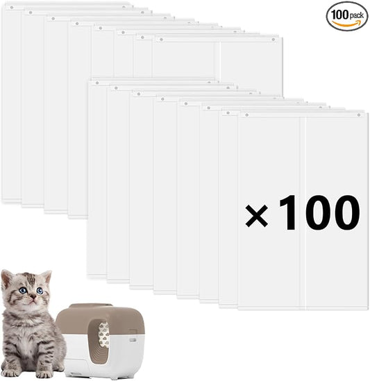 100Pcs Cat Litter Box Liners for PetSnowy SNOW+ Automatic Cat Litter Box, Tear & Leak Resistant Self-Sealing Waste Drawer Liner Bags by Unknown