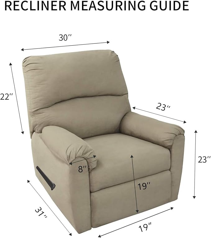 PureFit Reversible Recliner Chair Covers Couch Covers for Dogs, 19 in | Beige/Beige, Water Resistant Couch Protector, Washable Pet Couch Cover with Non Slip and Elastic Straps For Kids - Image 6