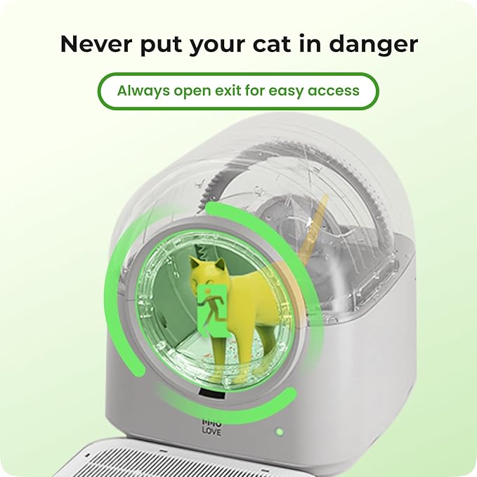 HHOLOVE Self Cleaning Litter Box Automatic with Safety Sensors, Odor Control, Real-Time Health & Weight Monitor, Ultra-Quiet, 60L Large Capacity for Multiple Cats, 2026 Version - Image 6