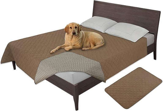 Easy-Going 100% Waterproof Dog Bed Cover, Non-Slip Pet Blanket for Furniture, Washable Couch Cover, Repleasement Sofa Cover (86X82 in,Camel) by Easy-Going