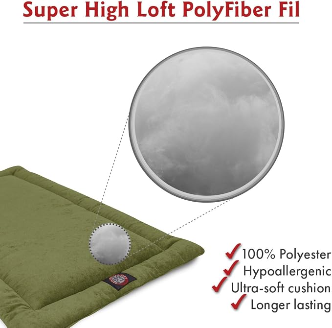 Majestic Pet Dog Crate Mat - Machine Washable Soft Plush Pet Bed Pad for Crates & Kennels | USA Crafted | 42"x26" Villa Fern - Image 5