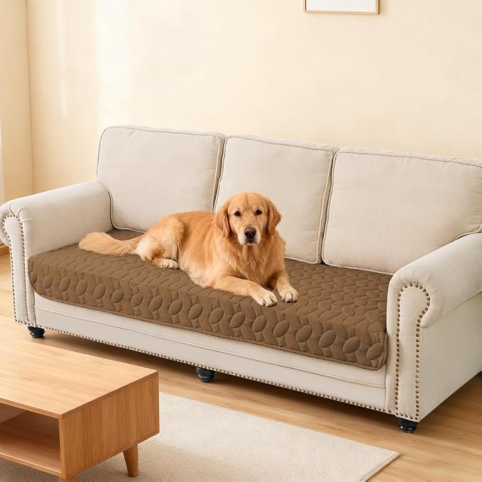 Ameritex Waterproof Pet Bed Cover Anti-Slip Dog Bed Blanket for Sofa and Furniture Waterproof New Pattern Design (Camel, 30x53 Inch (Pack of 1)) - Image 6