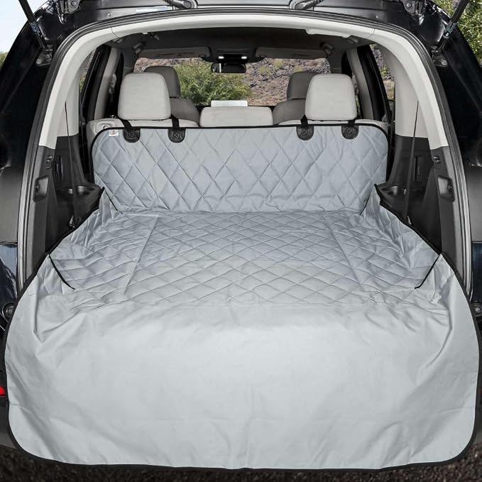 4Knines SUV Cargo Liner for Dogs – Dog Trunk Cover – Heavy-Duty, Waterproof Pet Seat Protector – Durable Cargo Liners for Dogs – USA-Based Company - Extra Large (Grey) by 4Knines