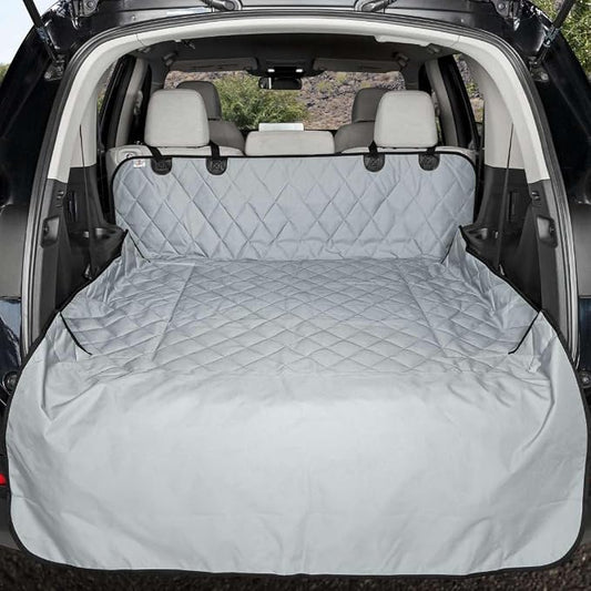 4Knines SUV Cargo Liner for Dogs – Dog Trunk Cover – Heavy-Duty, Waterproof Pet Seat Protector – Durable Cargo Liners for Dogs – USA-Based Company - Extra Large (Grey) by 4Knines