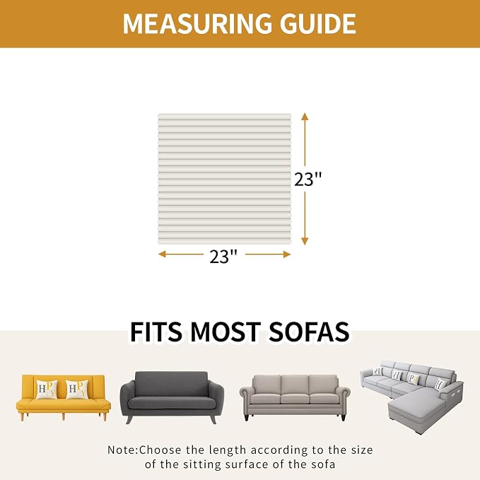 Deep Dream Couch Armrest Covers for Sofa, Soft Faux Fur Waterproof Couch Arm Covers Set of 2, Washable Recliner Chair Arm Cover Protector (Off White, 23" x 23" 2 Pack) - Image 2