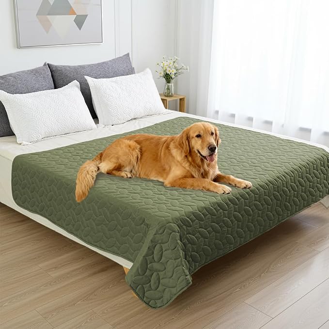 Ameritex Pet Bed Cover Dog Bed Blanket for Sofa and Furniture Waterproof New Pattern Design (68x82 Inch, Green) - Image 6
