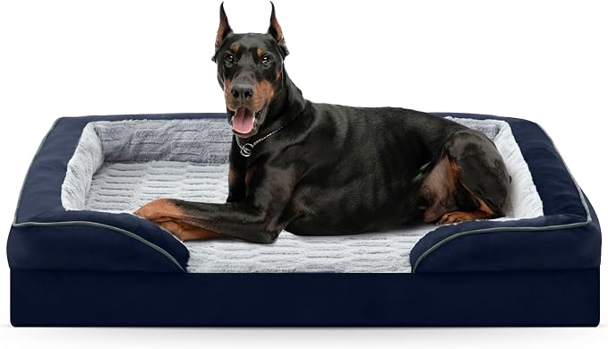 FURTIME Orthopedic Extra Large Dog Bed, Waterproof Dog Beds, 48x35x6.5 Supportive Foam Pet Couch Bed with Removable Washable Cover and Nonskid Bottom by FURTIME