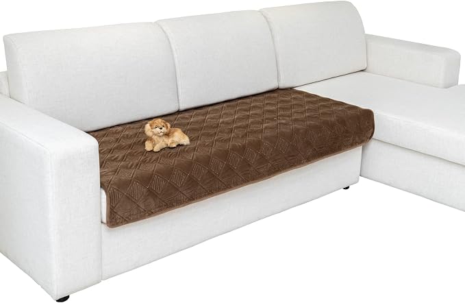 Eismodra Sectional Couch Covers,L Shape Sofa Slipcover Furniture Protector for Dogs Cats Pet Chaise Lounge 3 Cushion Couch Loveseat,Light Brown 36 x 47 inches (Only 1 Piece) by Eismodra