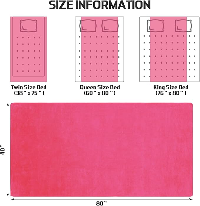 Mixweer 4 Pcs Oversized Bath Towels, 40 x 80 Inch Giant Microfiber Jumbo Bath Sheets Soft Bathroom Microfiber Quick Dry Absorbent Shower Towels for Spa Camping Beach(Hot Pink) - Image 5