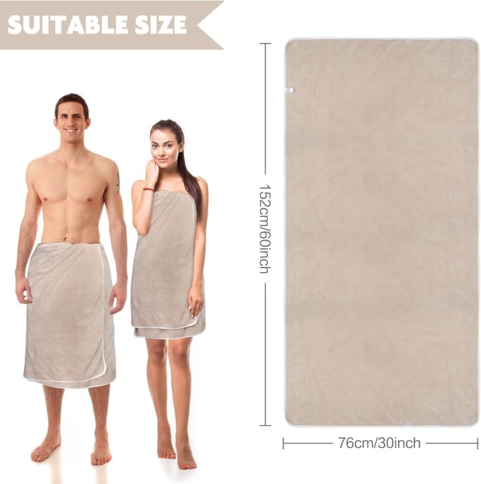 KinHwa Microfiber Bath Towel Large Bathroom Towel Absorbent Shower Towels Soft Bath Towels Large Size for Women Men Ideal for Spa, Swimming, Pool Beige 2 Pack 30inch x 60inch | Large absorbent bath towel for shower, spa, swimming, pool. Soft quick dry ... - Image 2