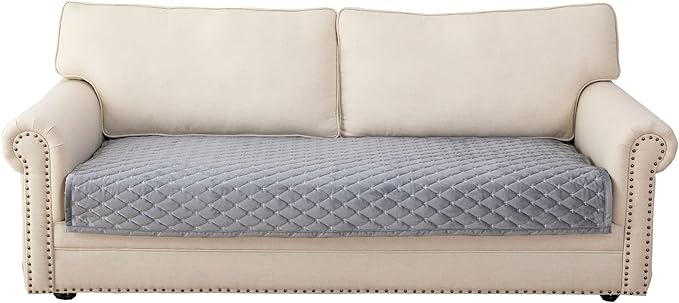 Eismodra Couch Cover,Sectional Couch Covers,Sofa Covers for 3 Cushion Couch,Anti-Slip Sofa Slipcovers for Dogs Cats Kids Loveseat Recliner L Shaped Armrest Backrest,Light Gray 36''x47''(Only 1 Piece) by Eismodra