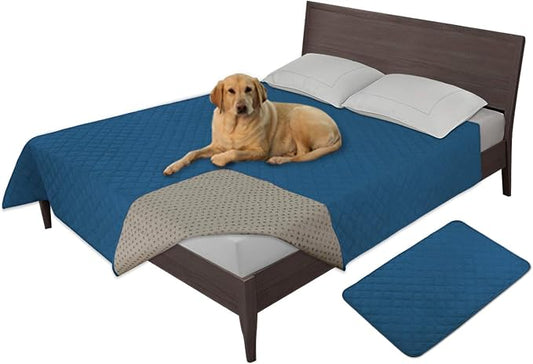 Easy-Going 100% Waterproof Dog Bed Cover, Non-Slip Pet Blanket for Furniture, Washable Couch Cover, Repleasement Sofa Cover (68x82 in,Peacock Blue) by Easy-Going