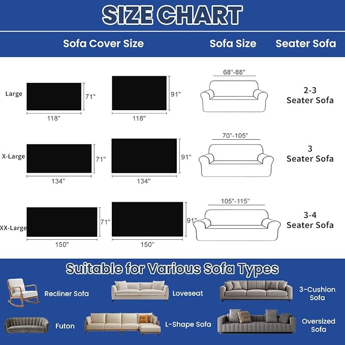 ROOMLIFE Couch Cover Black Boho Sofa Covers for 3 Cushion Couch Washable, Furniture Protector Sofa Couch Cover for Dogs, Soft Breathable Sofa Slipcover, Couch Throw Blankets with Tassels 71''X150'' - Image 2