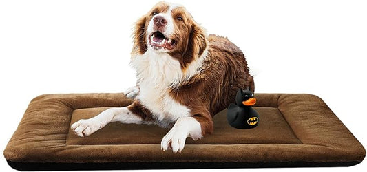 Dog Beds Crate Pad for Dogs Ultra Soft Dog Crate Bed Washable & Anti-Slip Kennel Pad for Dogs Cozy Sleeping Mat (48inch, Brown) | Ultra Soft Kennel Pad,Anti-Slip Bottom,Fits for Most Metal Crates,Comfortable Sleeping Pet Mat by VERZEY