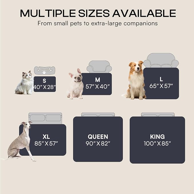 Luciphia Waterproof Dog Blanket, Reversible Sherpa Fleece for Couch Cover | Reversible waterproof pet blanket soft fleece machine washable protect couch bed, Dark Grey 40" x 28" - Image 7