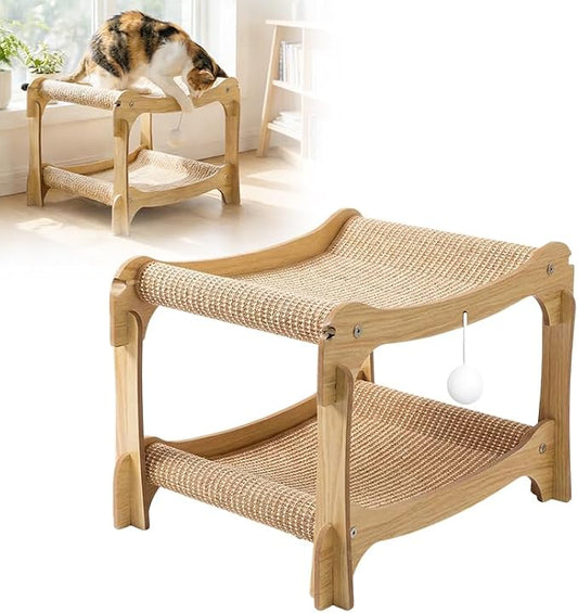 2026 New Cat Recliner Scraper Board, Large 2 in 1 Cat Recliner Scratch Board, Durable Cat Scratching Pad Cat Scratcher Bed Cardboard Cat Scratchers for Indoor Cats (C) by AIIONP