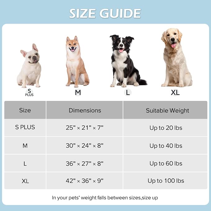 JOEJOY Large Dog Beds Large Sized Dog, Rectangle Washable Orthopedic Pet Bed with Removable Zipper Cover, Cute Soft Calming Puppy Pet Bed with Jacquard Shaggy Plush & Non Skid Bottom - Image 6