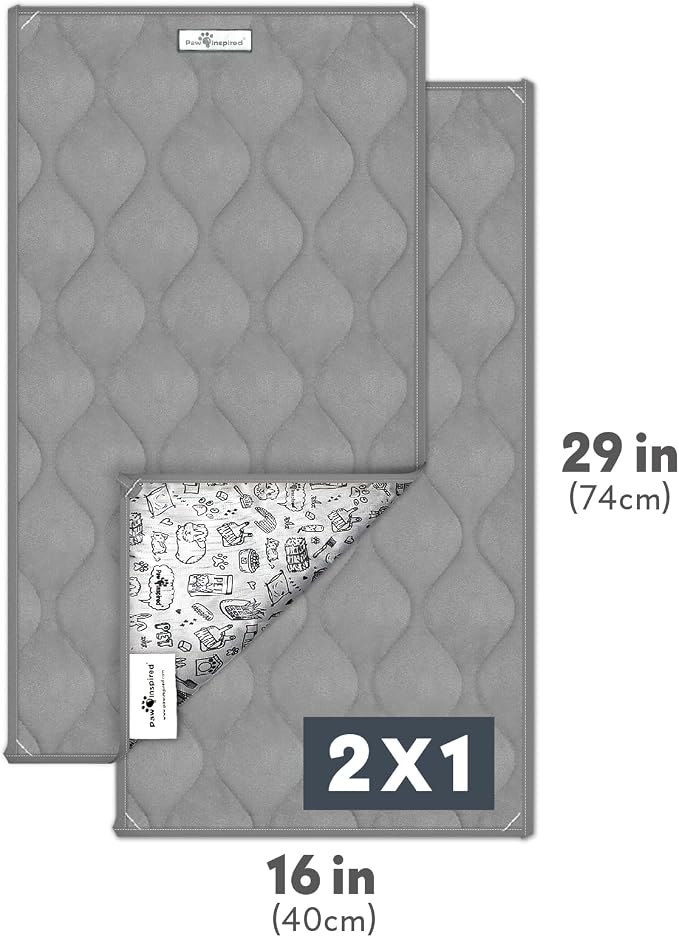 Paw Inspired Washable Fleece Guinea Pig Cage Liners, C&C 2x1, Gray | Super Absorbent Pee Pad, Bedding, Waterproof Bottom, Pet Bed Mat for Guinea Pigs, Ferrets, Rabbits, Hamsters, Small Animals - Image 4