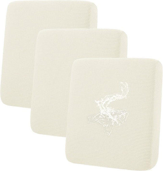 hyha Waterproof Couch Cushion Covers for Pets, Non Slip Sofa Seat Cover | Stretch Jacquard Fabric, Elastic Bottom, Non Slip Fit, Waterproof Protection, Pet Hair Protection (3 Pieces) by hyha