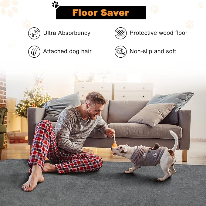 Washable Pee Pads for Dogs, 48x60 2PACKS Reusable Whelping Pads, Absorb Dog Mats Non-Slip Puppy Training Pads for Whelping, Potty, Training, Playpen, Crate - Image 6