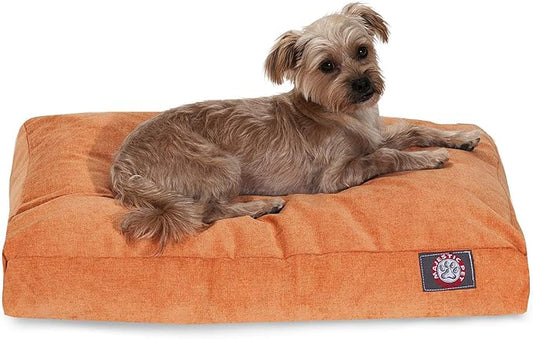 Orange Villa Collection Small Rectangle Pet Dog Bed by MajesticPet