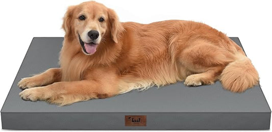 Waterproof Orthopedic Outdoor Dog Bed XL for Extra Large Dogs | Egg Crate Foam for Joint Support, TPU Waterproof Layer, Machine Washable 1680D Oxford Cover, 44 x 32 Inch, Up to 90 lbs by TailStories