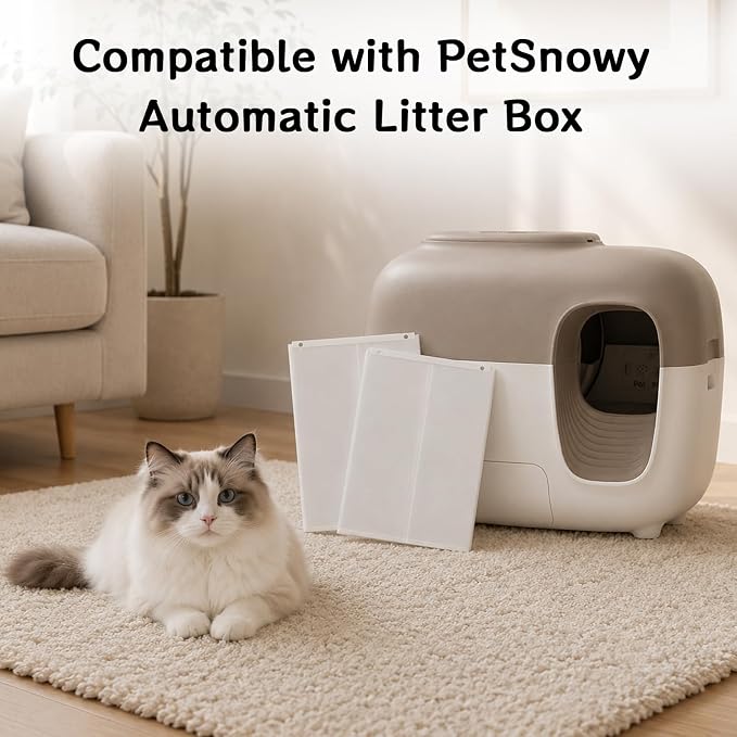 40 Pcs Cat Litter Bags, Compatible with PetSnowy Cat Litter Box, Long-Lasting Litter Box Liners, Tear & Leak Resistant, Ideal for Automatic Litter Box Use - Image 5