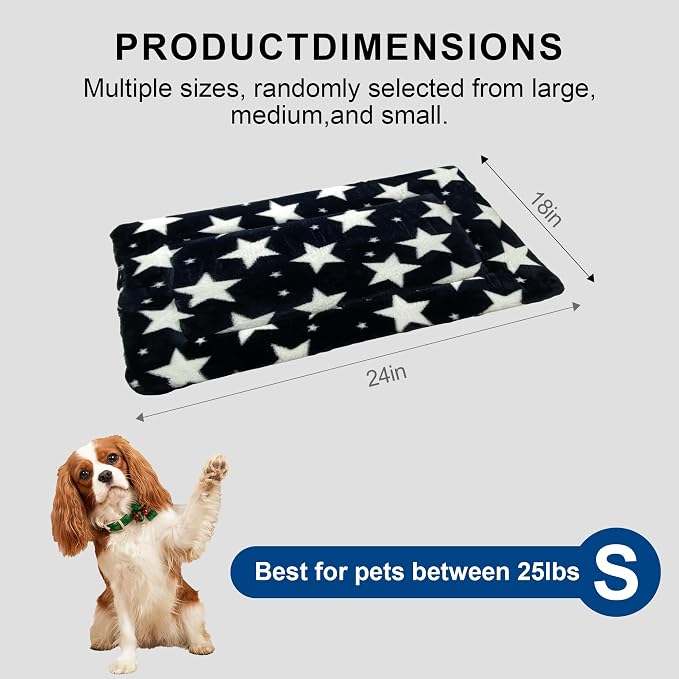 Washable Dog Bed Mat With Anti-Slip Bottom, Deluxe Plush Memory Foam Crate Pad & Waterproof Outdoor Kennel Mat For Dogs & Cats-Durable Crates Beds, Large Medium Small Puppy Size 24" x 18",Blue - Image 7