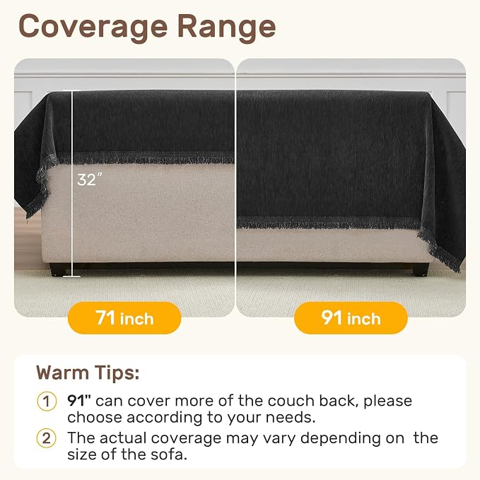 2 Pieces Sectional Couch Covers L Shaped Cover XL Charcoal Gray | Thick Washable Fabric for L Shaped Sectional Sofa, Anti-Pet Hair, Stain & Wear Resistant, Easy Care & Installation - Image 5