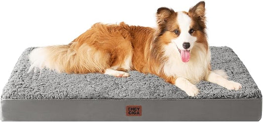 EHEYCIGA Orthopedic Dog Bed Extra Large with Removable Washable Cover, 41IN | Egg Crate Foam Support, Durable Oxford fabric, Non-Slip Bottom, Machine Washable, Soft Waterproof Plush Pet Bed Mat For Crate by EHEYCIGA