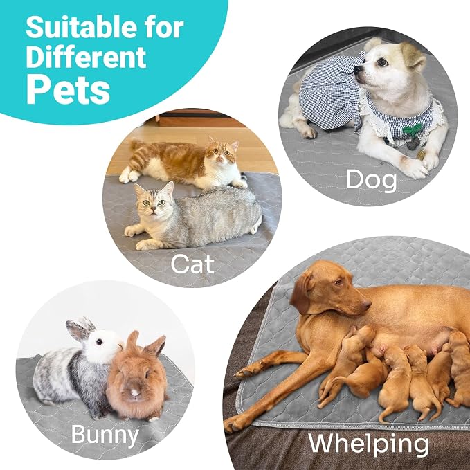 Conkote Reusable Pee Pads for Dogs Extra Large 60" x 48" Puppy Playpen Mat, Washable Pee Pads Heavy Absorbency Waterproof Dog Training Pads Non-Slip for Housebreaking, Whelping, Potty, Crate - Image 5