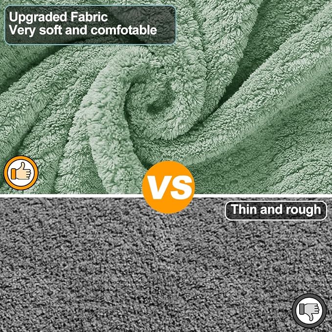 Medium to Large Size Dog Bathrobe, Quick Drying Super Absorbent, Warm Dog Towels, Adjustable Hoodies and Belts for Dog Bath Products (Green Jacquard,5XL) - Image 3