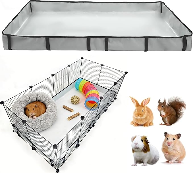 DZWLKJ Guinea Pig Cage Liner Tarp Bottom Waterproof and Washable.Available in 22 Sizes. Base Also for Rabbits, Bunny, Chinchesillas, Hedgehog, Ferrets and Other Small Animals(24x48 inches) by DZWLKJ