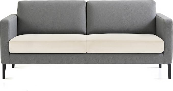 Hokway Velvet Couch Cushion Covers Water Resistant Seat Covers Stretch Sofa Cushion Protector(2 Cushion Sofa, Ivory) - Image 9