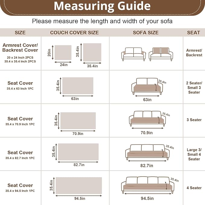 OstepDecor Faux Fur Couch Covers for Sofa, Soft Plush Sofa Covers Washable | Non Slip Dog Couch Protector, Pet Hair, Dirt & Wear Protection, Fits Sofas, Loveseats & Sectionals, 35.4" x 82.7", Khaki - Image 7