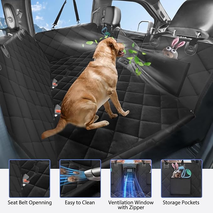 Back Seat Extender for Dogs Truck-Large Space, Dog Pet Seat Cover Back Seat with Blanket, Backseat Dog Hammock for Crew Cab Trucks F150, RAM1500, Sierra, Tundra, Silverado - Image 6