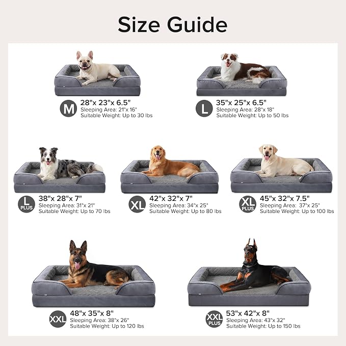 INVENHO Orthopedic Dog Bed Medium Size Dog, Waterproof Egg-Crate Foam Couch with Washable Removable Cover, Waterproof Lining and Nonskid Bottom - Image 7