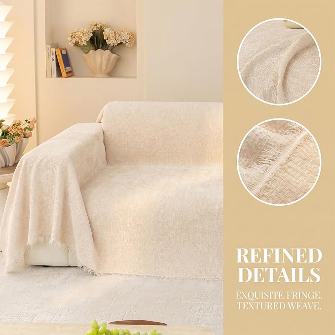 Couch Covers for Dogs,Washable Sofa Protector 71"x118",Beige | Anti-scratch couch protector from cat claws,durable pet slipcover,skin-friendly,cozy breathable sofa covers washable,71x118 - Image 4