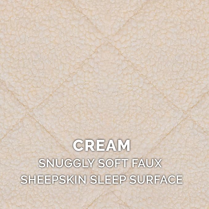 Furhaven Dog Bed for Large Dogs, 100% Washable, Sized to Fit Crates - Sherpa Fleece Bolster Crate Pad - Cream, Jumbo/XXL - Image 5