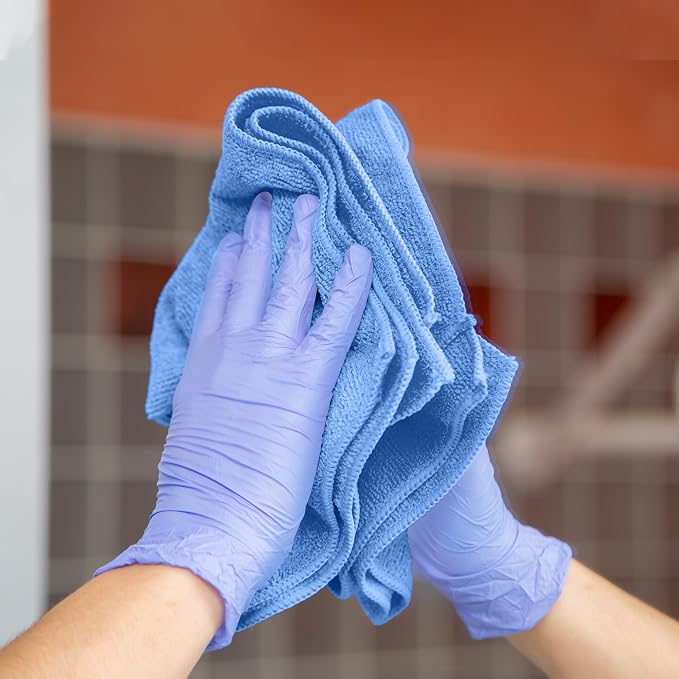 Microfiber Cleaning Cloths (Value Pack of 36) Size 16" x 16" Large, Highly Absorbent Cleaning Rags, Lint Free Towels, Reusable and Washable, Microfiber Towels for Cars - Image 4