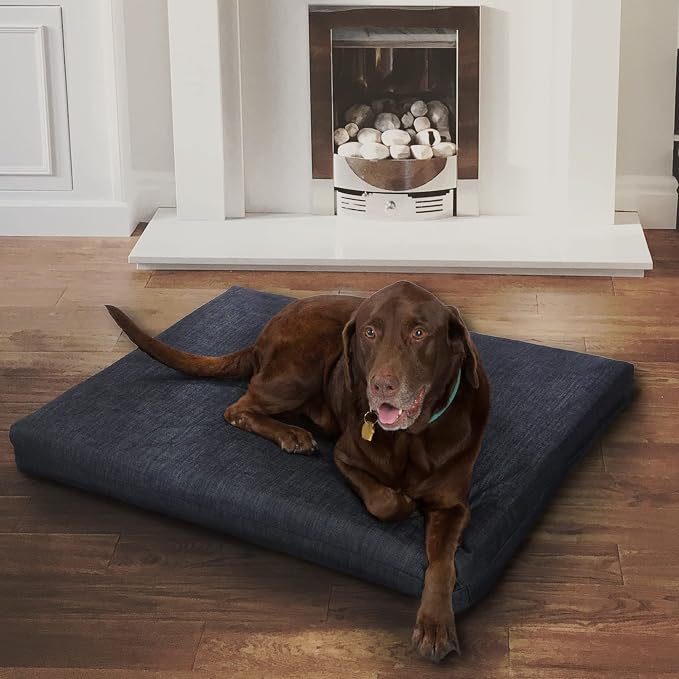 Pet Support Systems Orthopedic Dog Bed - Gel Memory Foam Pet Bed, Luxury Washable Dog Bed for Sleeping and Support (Removable Cover, Large Blue Dog Bed) - Image 6