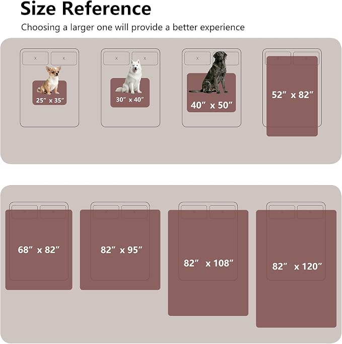 Waterproof Blanket - Reversible Dog Throw as Furniture Protector | Soft Velvet & Flannel, TPU Leak-Proof Liner, Machine Washable, Fits Couch and Bed, 68" x 82", Burgundy/Cream - Image 6